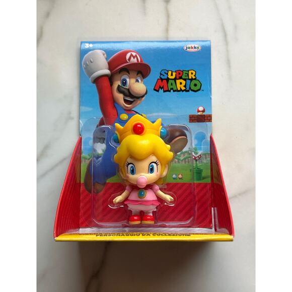 Super Mario Brothers World of Nintendo BABY PEACH 2” Action Figure Ages 3+ - Picture 2 of 5